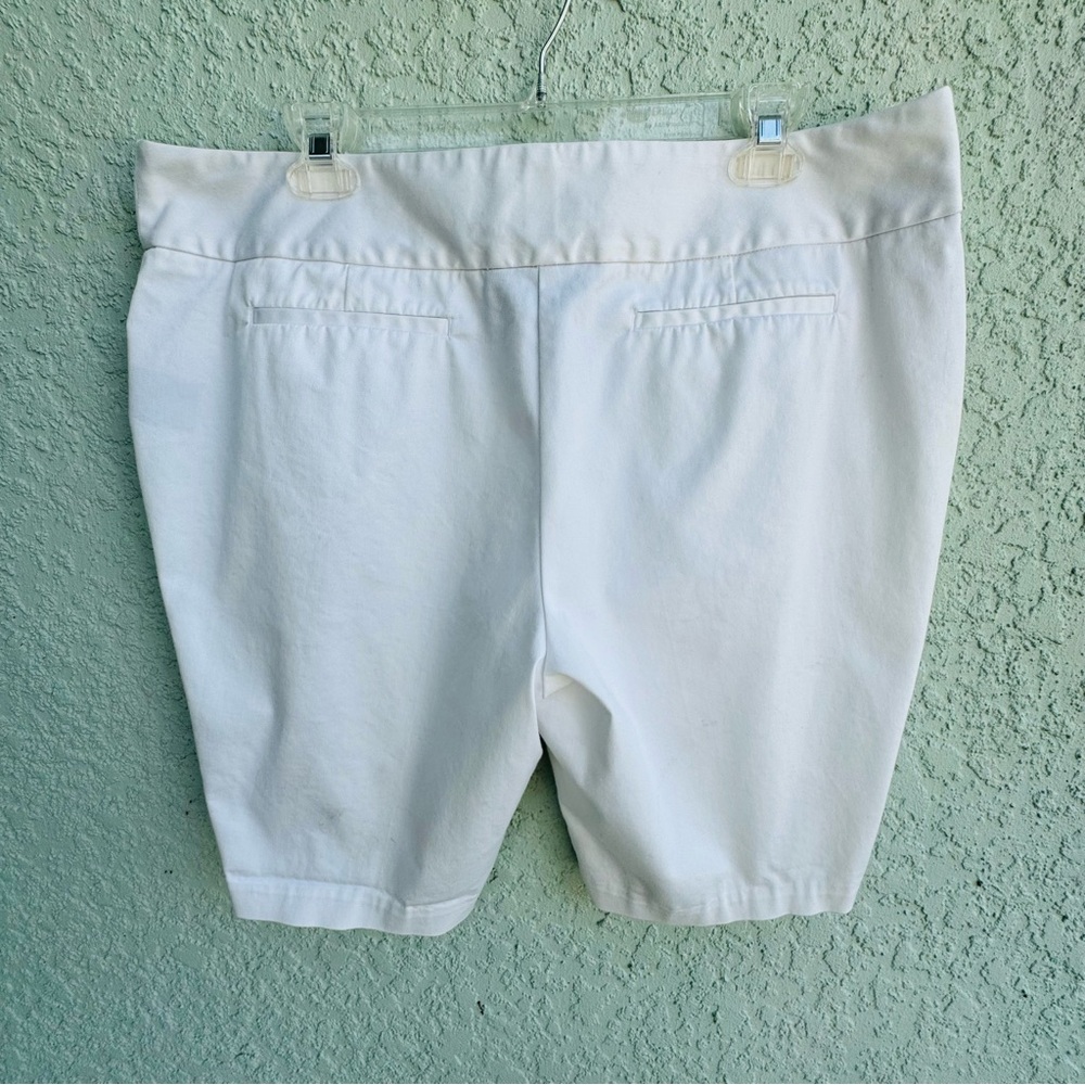 WORTHINGTON 16P cotton white Bermuda dress shorts summer preppy smart casual - Picture 7 of 7